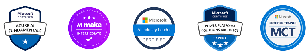 Vamsi Kethu AI-certification Microsoft Expert, Azure AI, Make, Microsoft Power Platforms